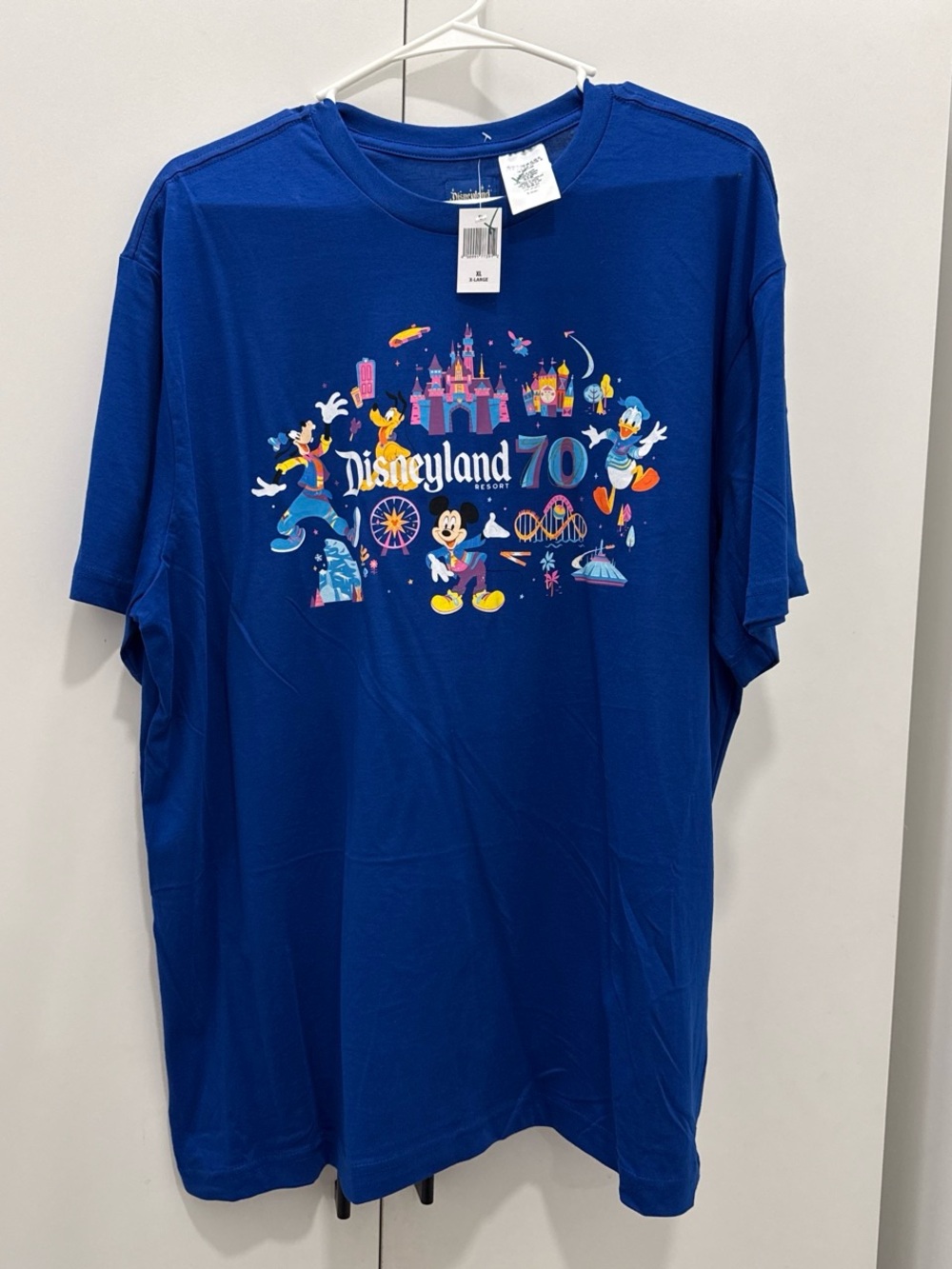 Disney Royal Blue Disneyland 70th Anniversary Graphic Tee